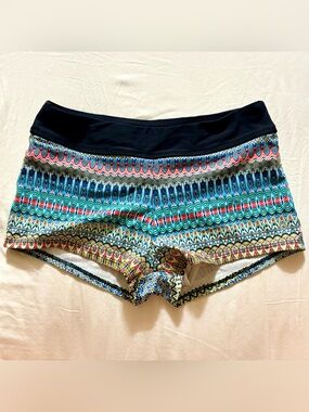 N for Next XS Fitted Colorful Swim Shorts Stretch Bikini Liner EUC Summer Ready